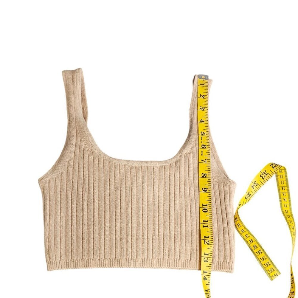 Aritzia Wilfred Manila Tank, Ribbed, Scoop Neck, Sweater Tank, Merino Wool, S - Picture 7 of 7